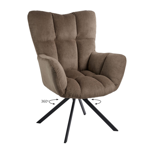 Πολυθρόνα Hilda Μόκα 62 x 72 x 88