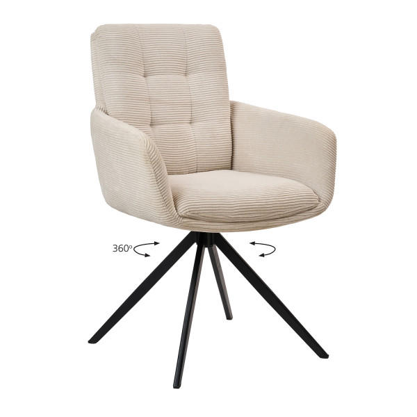 Πολυθρόνα Soren Κρεμ 58 x 64 x 89