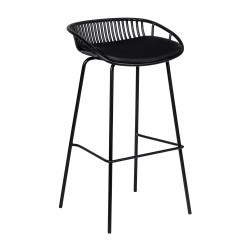 Σκαμπό Aperol Μαύρο 45 x 49 x 88