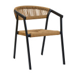 Πολυθρόνα CACTUS φυσικό με μαύρο σκελετό 57 x 64.5 x 76