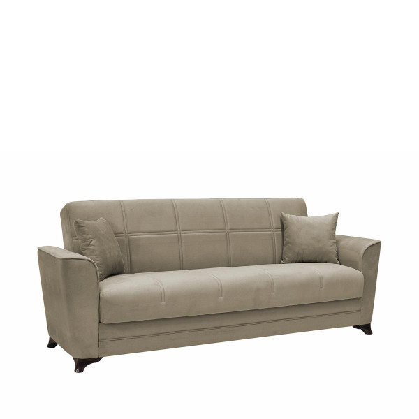 Καναπές Κρεβάτι Τριθέσιος JULIAN 3S Ανοιχτό Καφέ 232x85x90cm