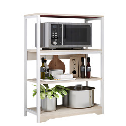 Ραφιέρα Κουζίνας WALRUS Maple/Λευκό MDF/Μέταλλο 60x30x100cm