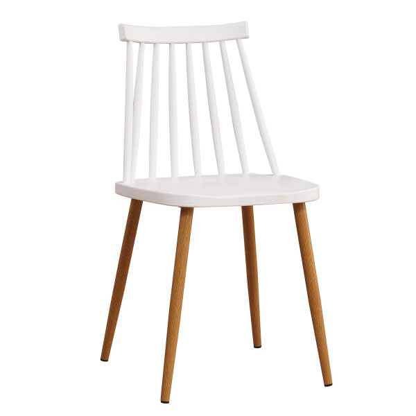 Καρέκλα CYGNET Λευκό PP/Μέταλλο 42x46x80cm