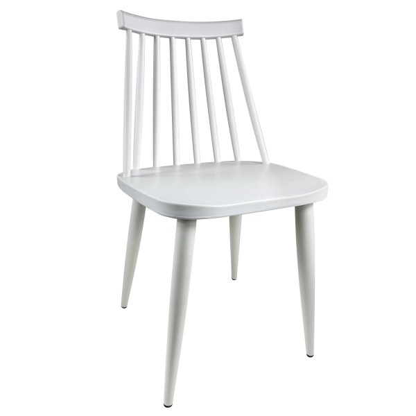 Καρέκλα Τραπεζαρίας CYGNET Λευκό PP/Μέταλλο 46x43x78cm