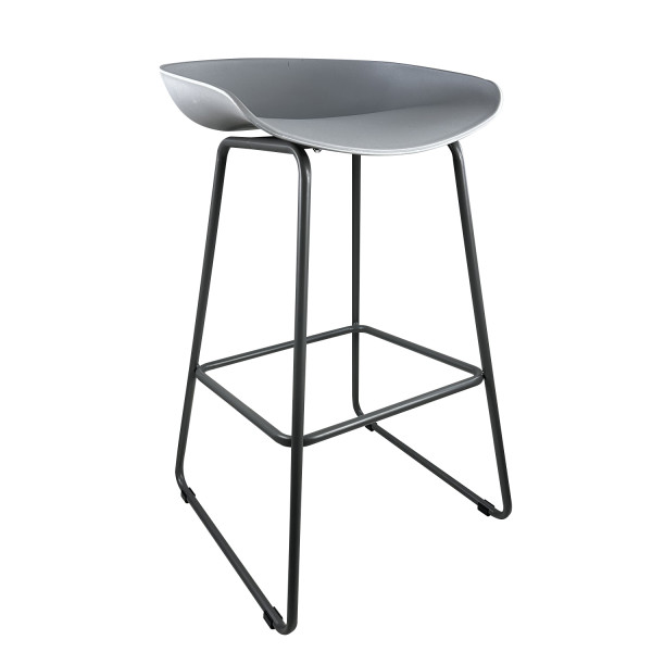 Σκαμπό Bar VICTORY Γκρι PP/Μέταλλο 43x42x85cm