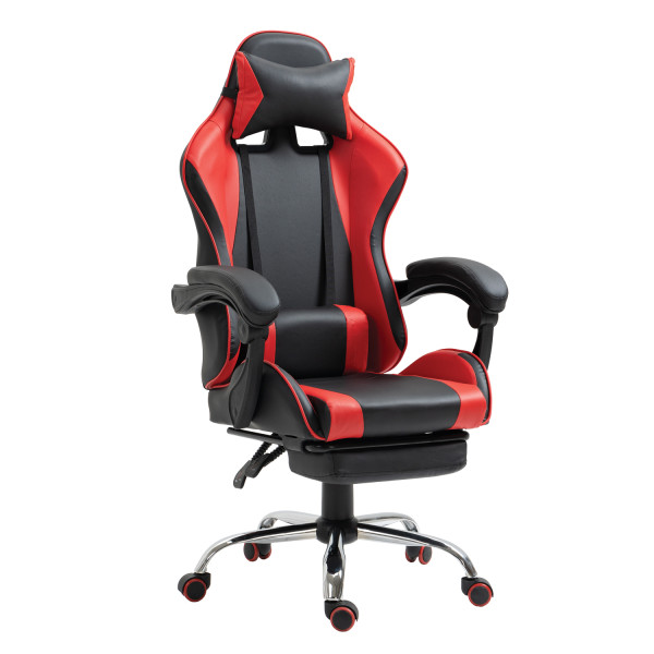Καρέκλα Γραφείου Gaming BRAY Κόκκινο/Μαύρο PVC 67x50x120-127cm
