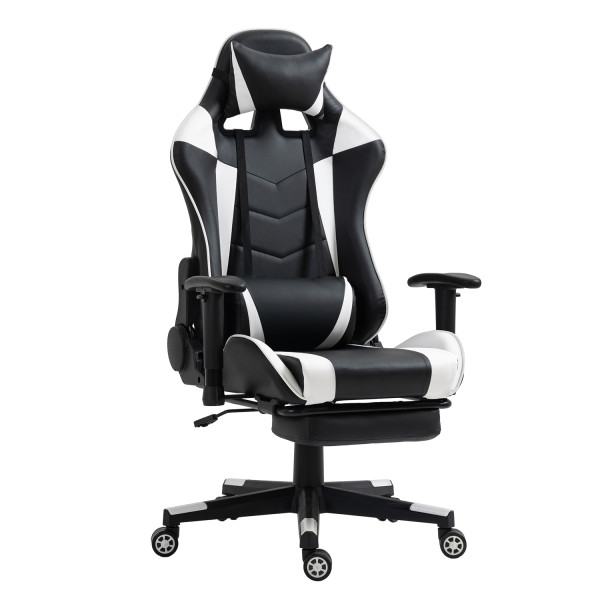 Καρέκλα Γραφείου Gaming SLIGO Λευκό/Μαύρο PVC 70x55x122-131cm