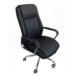 Καρέκλα Γραφείου IRVINE Μαύρο PU 78x63x115-123cm