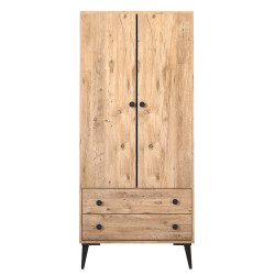 Ντουλάπα Δίφυλλη AMARI Δρυς Μοριοσανίδα 82x48x180cm