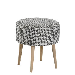 Σκαμπό ADA Houndstooth Fume Ύφασμα 40x43cm