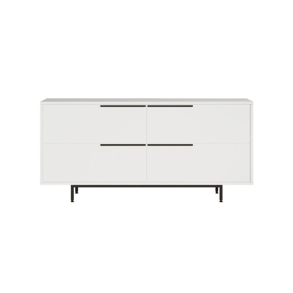 Κονσόλα ArteLibre CARTMEL Λευκό Μοριοσανίδα/Μέταλλο 44.5x160x74.3cm