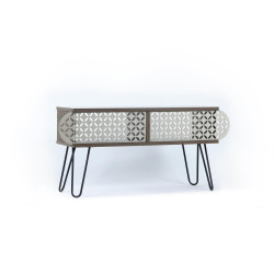 Έπιπλο Τηλεόρασης ILLIA No 1 Καρυδί/Μαύρο 106x30x48cm