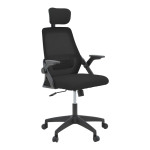 Καρέκλα γραφείου Peja pakoworld mesh ύφασμα μαύρο 58x60x107-117εκ