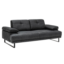 Καναπές 2θέσιος PWF-0586 pakoworld ύφασμα ανθρακί 199x99x83εκ
