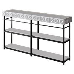 Κονσόλα PWF-0629 pakoworld λευκό-μαύρο 152x32x83εκ