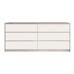 Συρταριέρα Kuanger pakoworld σε λευκή-φυσική απόχρωση 120x40x70εκ
