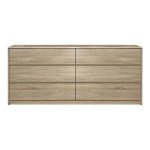 Συρταριέρα Kuanger pakoworld mdf σε φυσική απόχρωση 120x40x70εκ