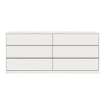 Συρταριέρα Kuanger pakoworld mdf σε λευκή απόχρωση 120x40x70εκ