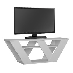 Έπιπλο τηλεόρασης Pipralla pakoworld λευκό 110x40x30εκ