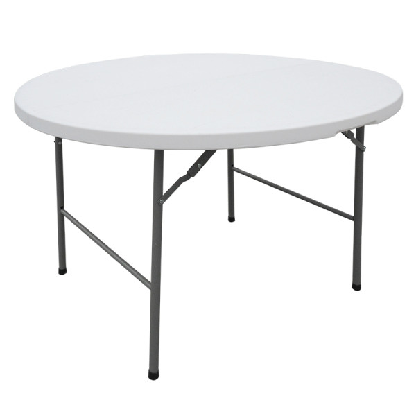 Τραπέζι βαλίτσα catering-συνεδρίου Comfort pakoworld λευκό στρόγγυλο Φ122x74εκ