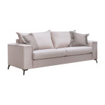 Καναπές Verona 3θέσιος cream - μαξιλάρια mocha 225x93x100εκ