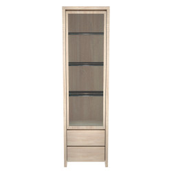 Βιτρίνα Selina pakoworld LED sonoma 56x40.5x200.5εκ