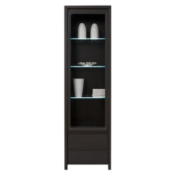 Βιτρίνα Selina pakoworld LED wenge 56x40.5x200.5εκ