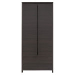 Ντουλάπα ρούχων δίφυλλη Selina pakoworld wenge 90x55.5x200.55εκ