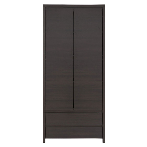 Ντουλάπα ρούχων δίφυλλη Selina pakoworld wenge 90x55.5x200.55εκ