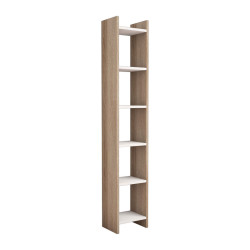 Βιβλιοθήκη Darco pakoworld μελαμίνης oak-λευκό 28.6x22x160εκ