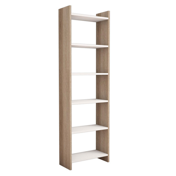 Βιβλιοθήκη Darco pakoworld μελαμίνης oak-λευκό 48.6x22x160εκ