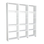 Βιβλιοθήκη Rabuku pakoworld σε λευκή απόχρωση 146x22x160εκ