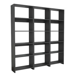 Βιβλιοθήκη Rabuku pakoworld σε ανθρακί απόχρωση 146x22x160εκ