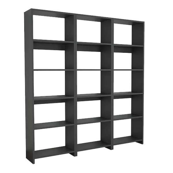 Βιβλιοθήκη Rabuku pakoworld σε ανθρακί απόχρωση 146x22x160εκ