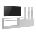 Σύνθετο σαλονιού Seruno pakoworld σε λευκή απόχρωση 170x25x100εκ