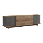 Έπιπλο τηλεόρασης Zafore  pakoworld σε oak-καφέ antique απόχρωση 180x33x50εκ