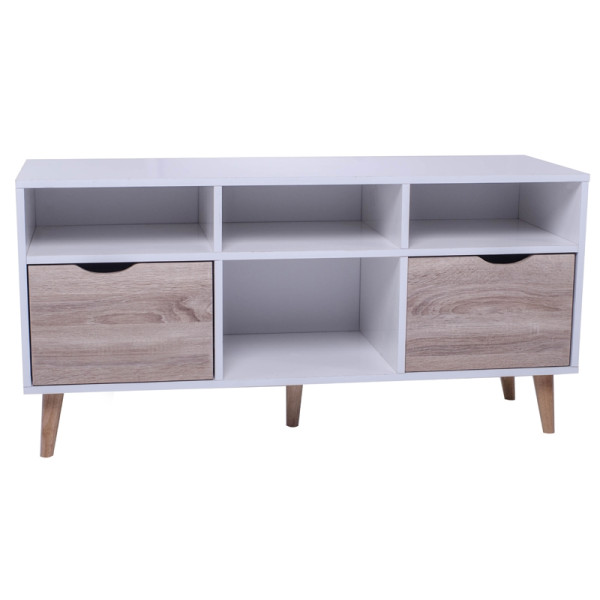 ΤΒ15 WHITE/S.OAK 117Χ39X53εκ. ΕΠΙΠΛΟ