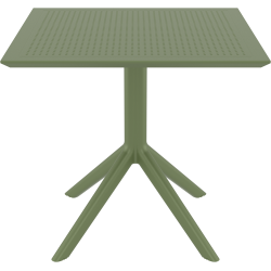 ΣΚΑΙ ΤΡΑΠΕΖΙ 80X80X74εκ. OLIVE GREEN ΠΟΛ/ΝΙΟΥ