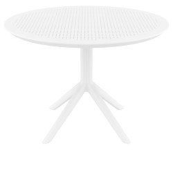 SKY WHITE Φ105X74εκ. ΤΡΑΠΕΖΙ ΠΟΛ/ΝΙΟΥ