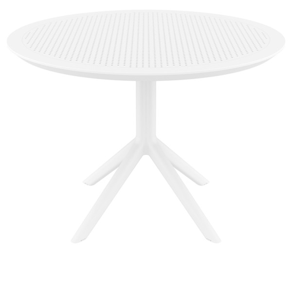 SKY WHITE Φ105X74εκ. ΤΡΑΠΕΖΙ ΠΟΛ/ΝΙΟΥ