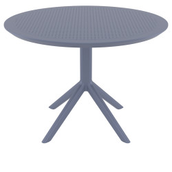 SKY DARK GREY Φ105X74εκ. ΤΡΑΠΕΖΙ ΠΟΛ/ΝΙΟΥ