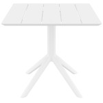 PARIS WHITE 80X80X74εκ. ΤΡΑΠΕΖΙ ΠΟΛ/ΝΙΟΥ