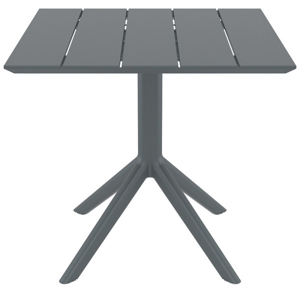 PARIS DARK GREY 80X80X74εκ. ΤΡΑΠΕΖΙ ΠΟΛ/ΝΙΟΥ