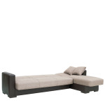 Καναπές Κρεβάτι Γωνιακός JOSE Μπεζ/Καφέ PU 270x165x84cm
