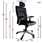 Καρέκλα Γραφείου ΠYPHNH Μαύρο PU 65x66x123-133cm