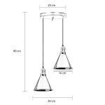 Φωτιστικό Κρεμαστό AONANI Μαύρο Μέταλλο 30x30x80cm