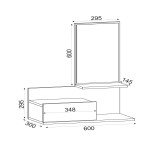 Έπιπλο Εισόδου RODOS Σκουρό Καφέ 60x30x100cm