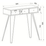 Κονσόλα LIDYA Καφέ Με Σχέδιο 90x35x91cm