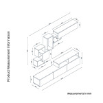 Σύνθετο MONTANA Sapphire/Ανθρακί Μοριοσανίδα 210x36.8x33.9cm