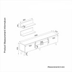 Σύνθετο OREGON Sapphire/Ανθρακί/Μπεζ Μοριοσανίδα 160x32x45cm